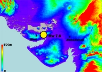 Topographie gtopo30 (résolution horizontale 1km).