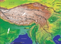 Les Failles du Tibet (tiré de Tapponnier et al, Science, 2001)