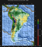 Sismicité de L'Amérique du Sud (http://www.usgs.gov/)