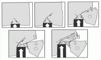 Dessins d'un modèle analogique de la collision Inde-Asie en plasticine (Tapponier et al., 1982)